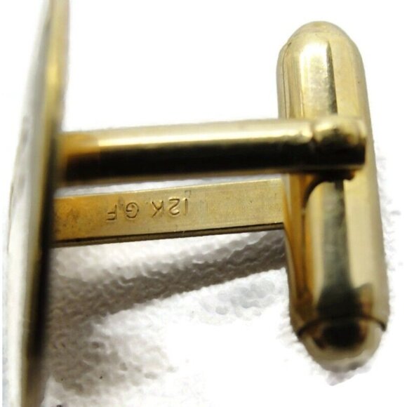 "R" Initial Vintage 12K Gold Filled Cufflinks Vintage Brushed Finish - Picture 16 of 16
